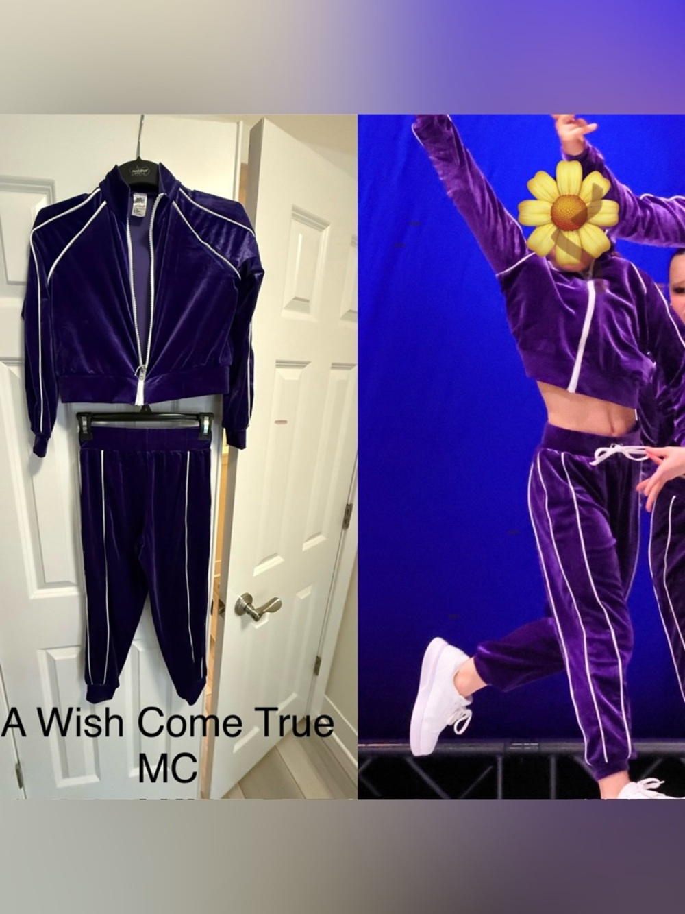 Purple hip hop costume size MC